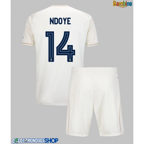 Maglie da calcio Nottingham Forest Dan Ndoye #14 Seconda Maglia Bambino 2025-26 Manica Corta + Pantaloni corti)